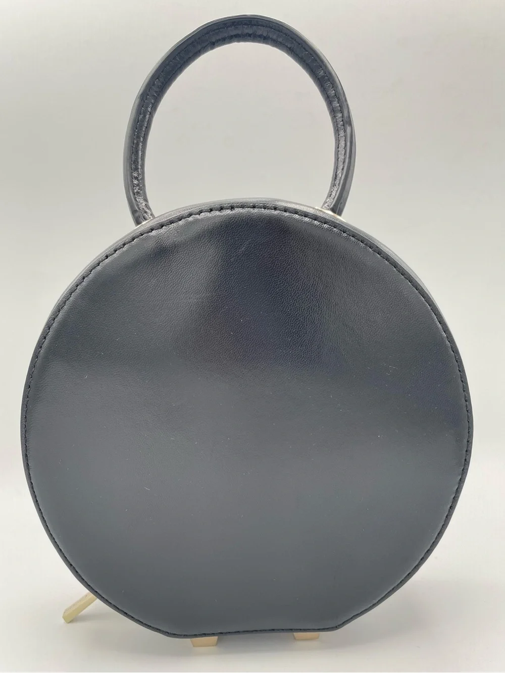 ALICE + OLIVIA Stace Face Circle Leather Bag Round Clutch | Novelty Top Handle
